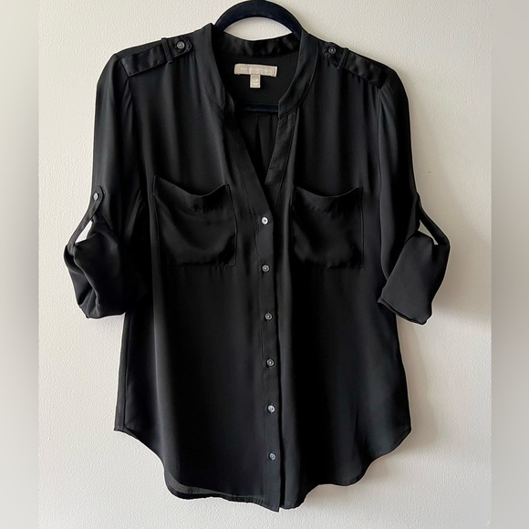 Banana Republic Utility-Style Button-Down Blouse - Picture 1 of 7
